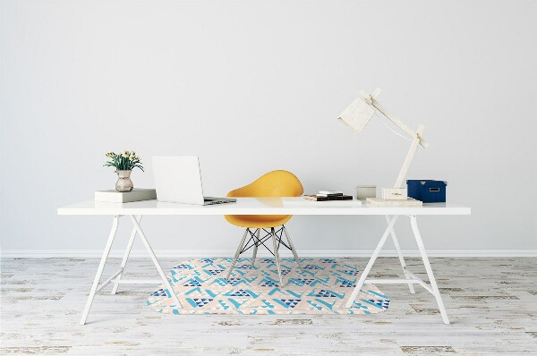 Desk chair mat triangles pattern