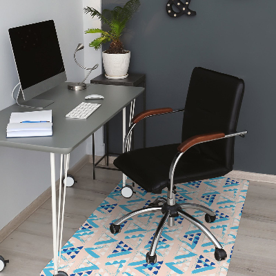 Desk chair mat triangles pattern