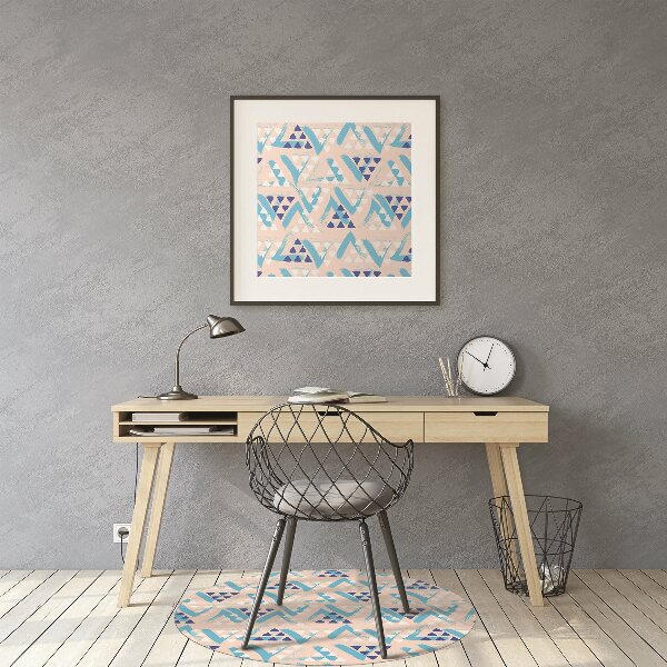 Desk chair mat triangles pattern