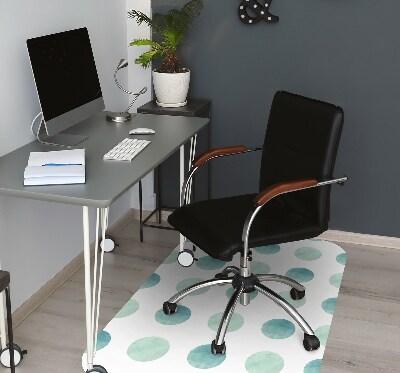 Office chair floor protector green dots