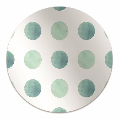 Office chair floor protector green dots