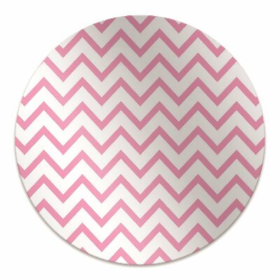 Office chair floor protector pink zigzags