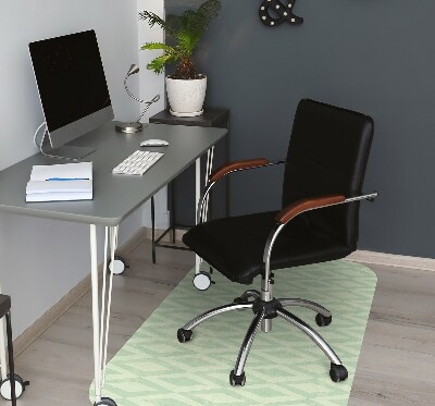 Desk chair mat green diamonds