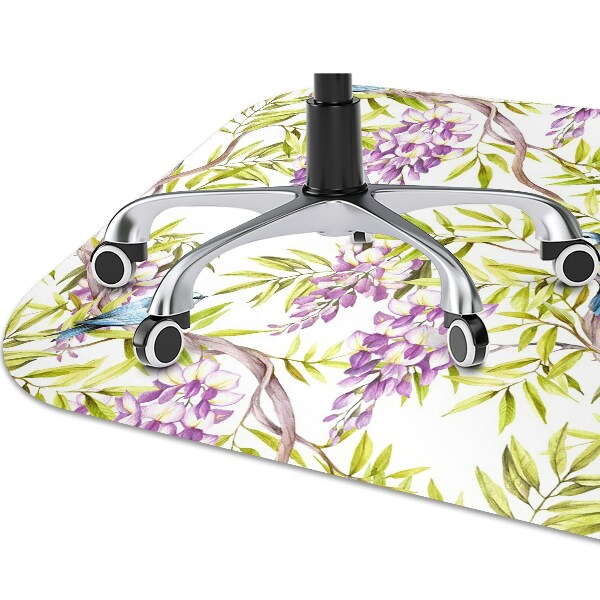 Office chair mat Birds on a branch