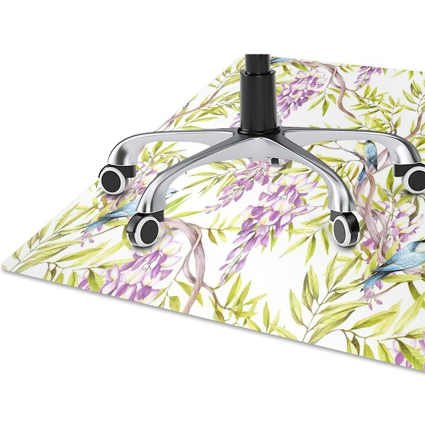 Office chair mat Birds on a branch