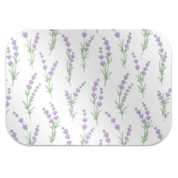 Office chair floor protector lavender flowers