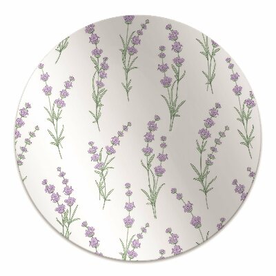 Office chair floor protector lavender flowers