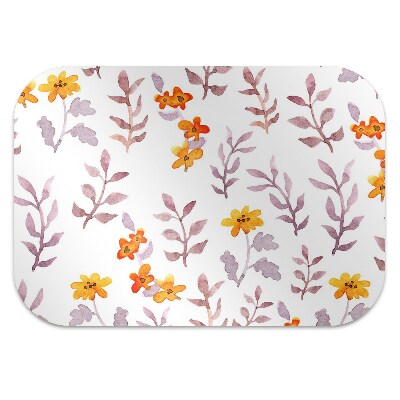 Chair mat floor panels protector painted flowers