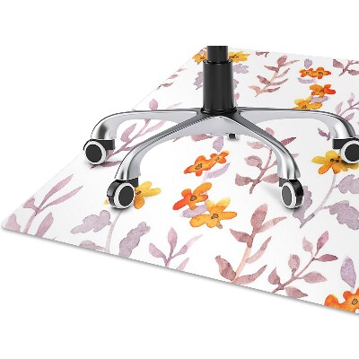 Chair mat floor panels protector painted flowers