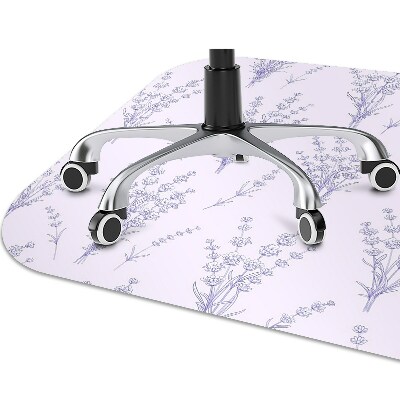 Office chair floor protector lavender flowers