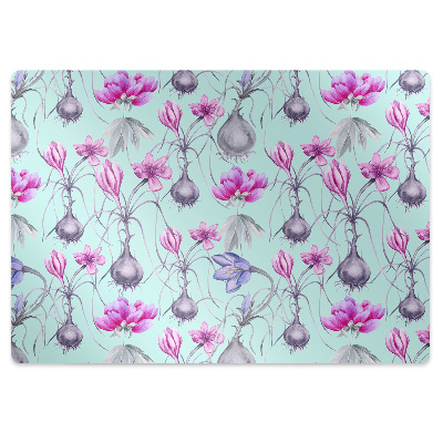 Office chair floor protector Crocuses with onions