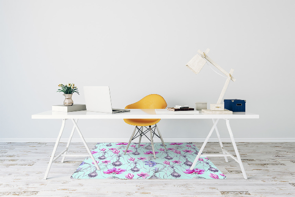 Office chair floor protector Crocuses with onions