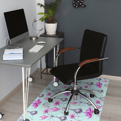 Office chair floor protector Crocuses with onions