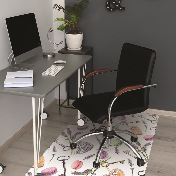 Office chair floor protector Retro old keys
