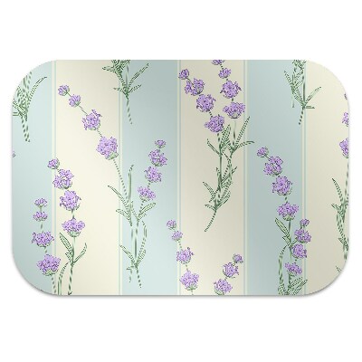 Office chair floor protector lavender flowers