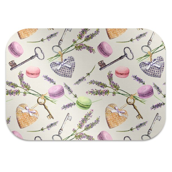 Chair mat floor panels protector Heart and gingerbread