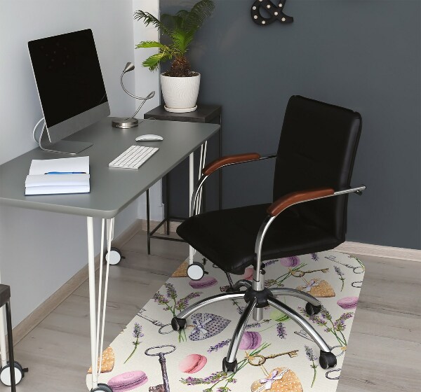 Chair mat floor panels protector Heart and gingerbread
