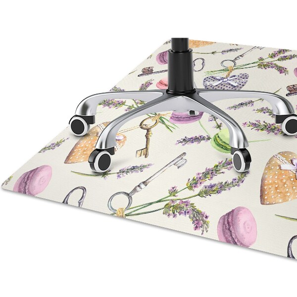 Chair mat floor panels protector Heart and gingerbread