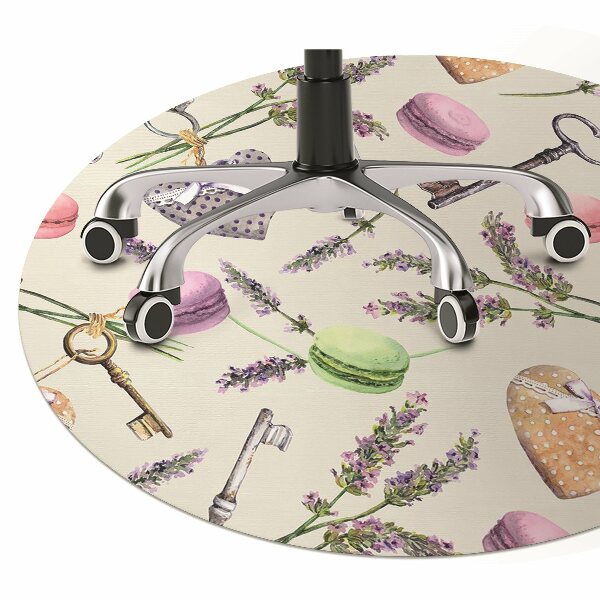 Chair mat floor panels protector Heart and gingerbread