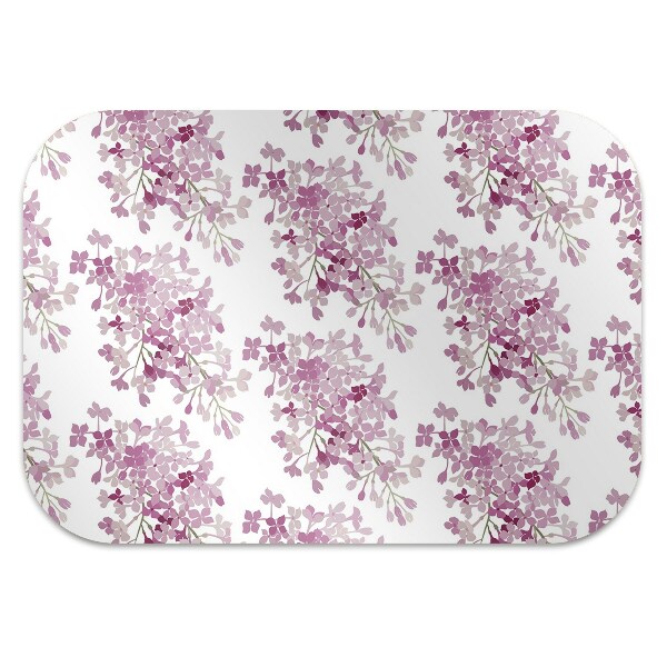 Desk chair mat pink flowers