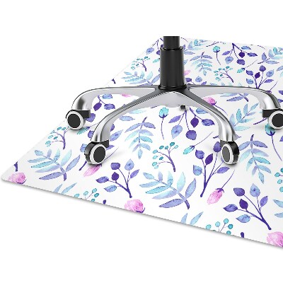 Office chair mat purple twigs