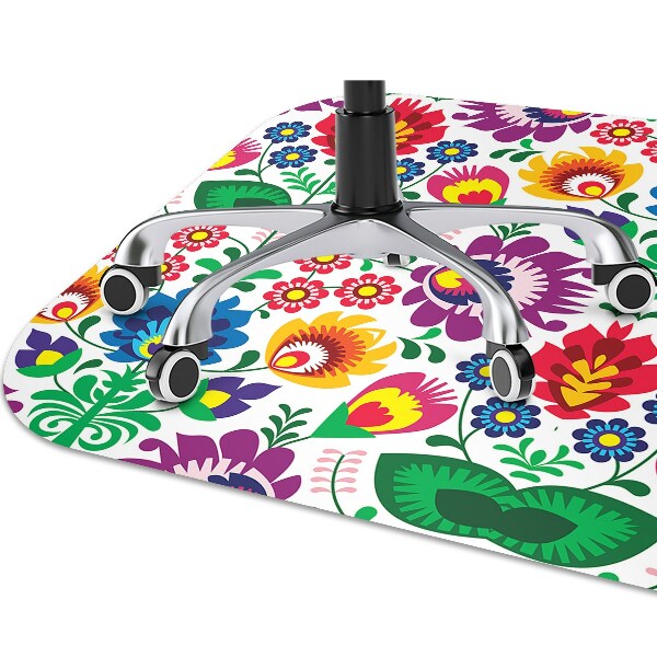 Chair mat floor panels protector staropolski pattern