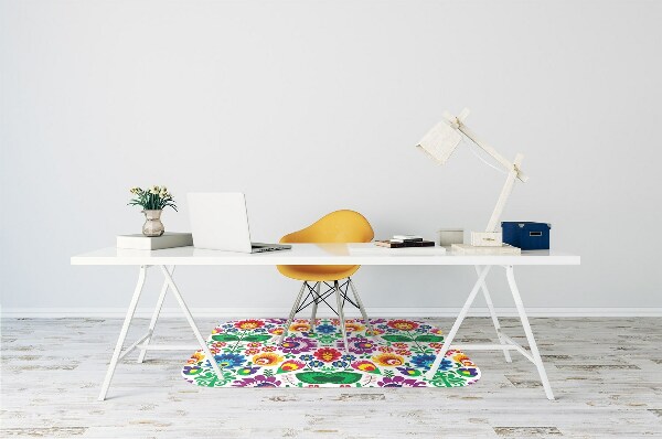 Chair mat floor panels protector staropolski pattern
