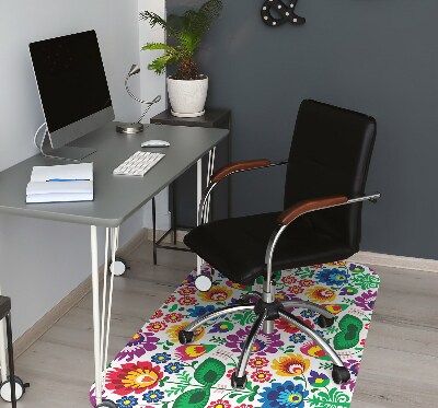 Chair mat floor panels protector staropolski pattern