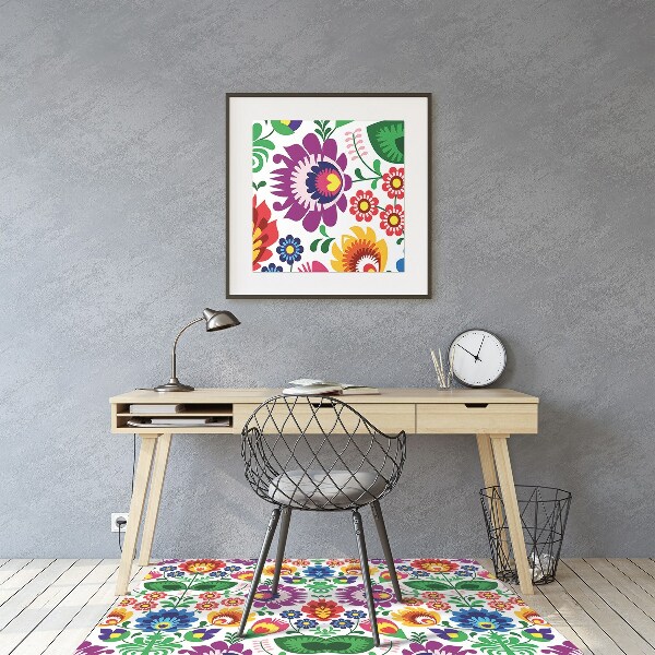Chair mat floor panels protector staropolski pattern