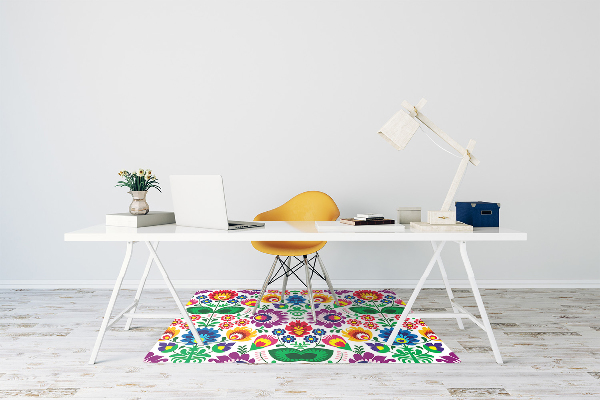 Chair mat floor panels protector staropolski pattern