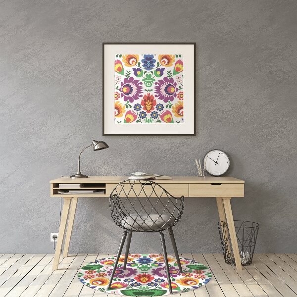 Chair mat floor panels protector staropolski pattern