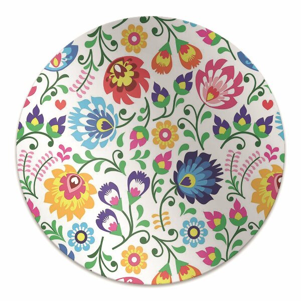 Desk chair mat folk art