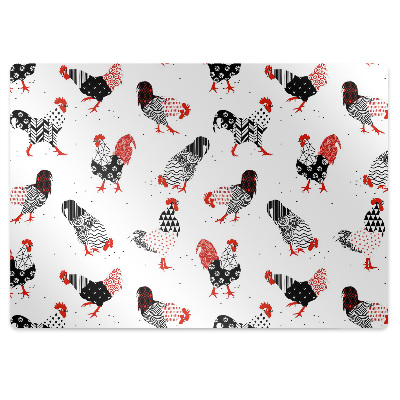 Chair mat floor panels protector geometry roosters