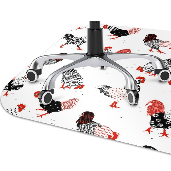 Chair mat floor panels protector geometry roosters