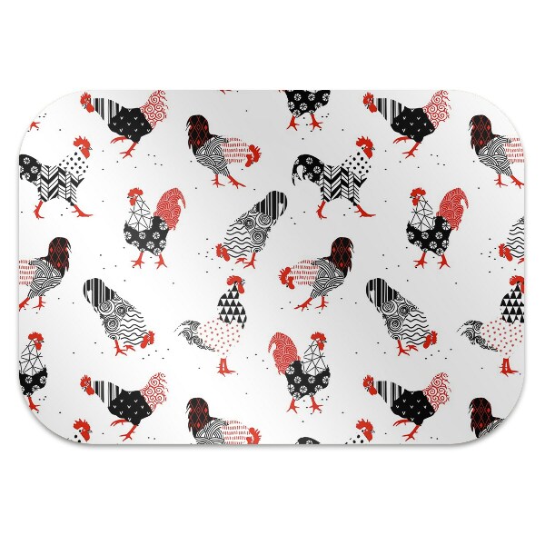 Chair mat floor panels protector geometry roosters
