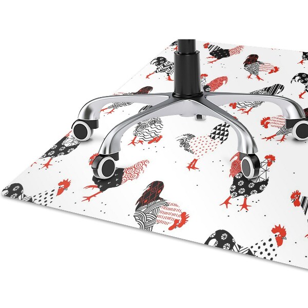 Chair mat floor panels protector geometry roosters