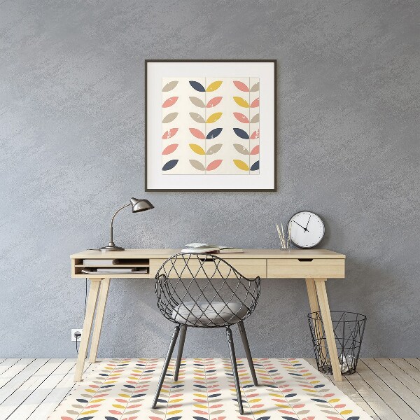 Chair mat floor panels protector Twigs and leaves
