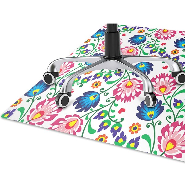 Desk chair mat Polish folk