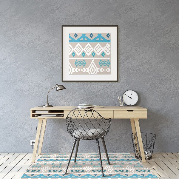 Chair mat floor panels protector tribal Art