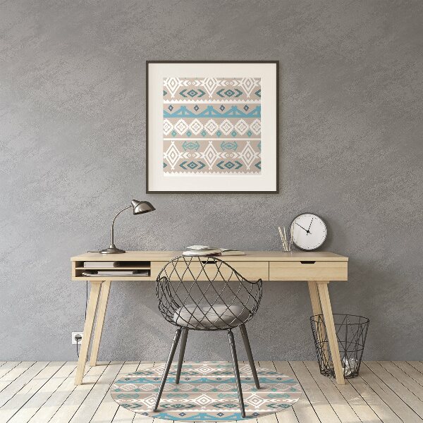 Chair mat floor panels protector tribal Art