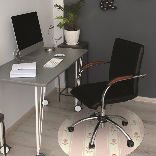 Office chair mat Roses