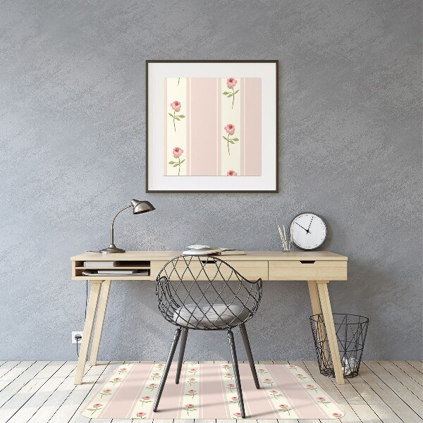 Office chair mat Roses