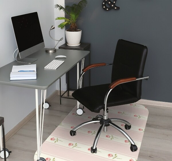 Office chair mat Roses