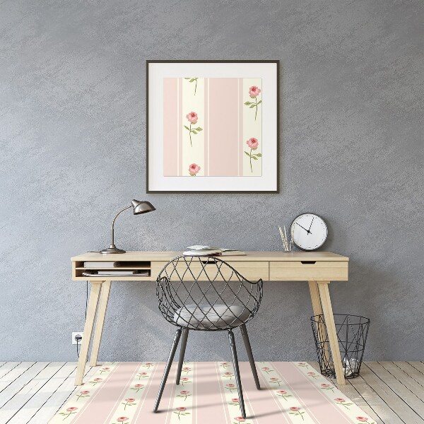 Office chair mat Roses