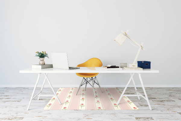 Office chair mat Roses