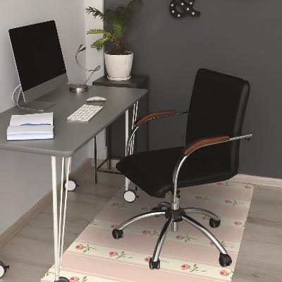 Office chair mat Roses