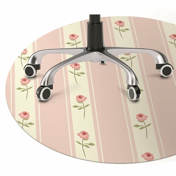 Office chair mat Roses