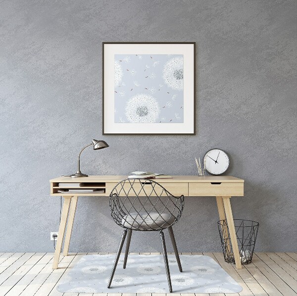 Office chair floor protector dandelions