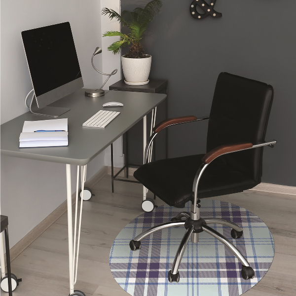 Desk chair mat Tartan