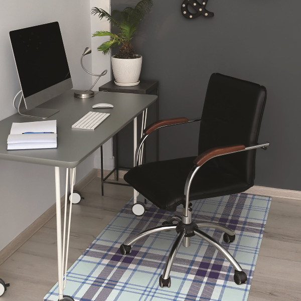 Desk chair mat Tartan